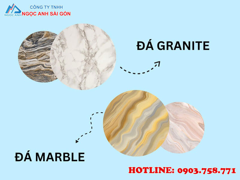 so sanh da granite va marble